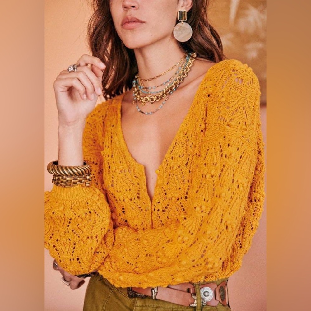 Sezane Annette Jumper _ Size XS Color Jaune